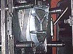 Overmold tool for santoprene golfbag top.
